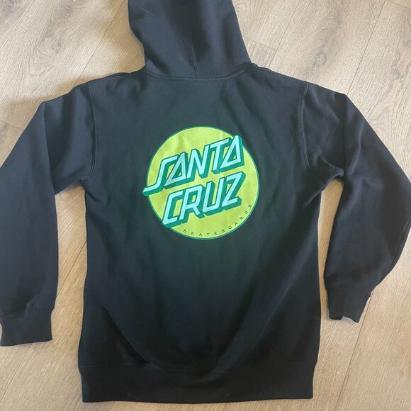 Santa Cruz Classic Dot Black Hoodie Mens Size S - Picture 3 of 5